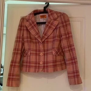Pink plaid Juicy Couture blazer.